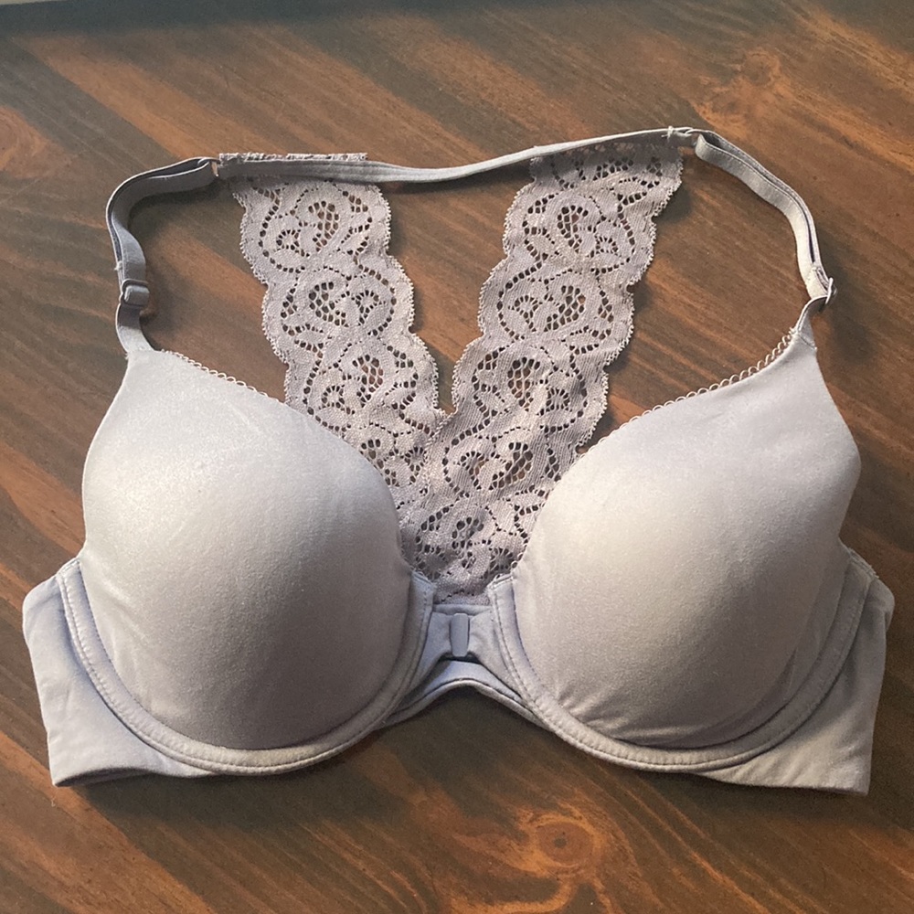 Victoria Secret lace cross strap padded bra 32C